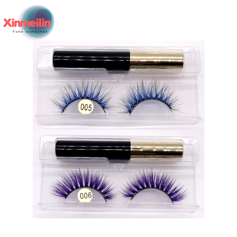Eyelash Extension Eyeliner - 3D 컬러 마그네틱 속눈썹 세트, 방수,