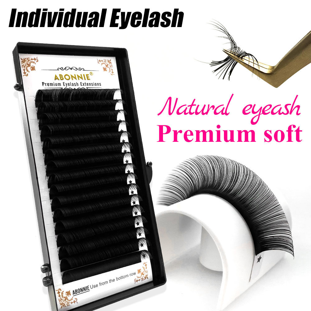 Eyelash Extension Natural Classic - Abonnie 16Rows 클래식 실크 속눈썹 8-18mm