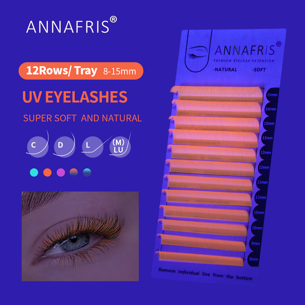 Eyelash Extension Natural Classic - ANNAFRIS UV 네온 속눈썹 익스텐션, 옴브레