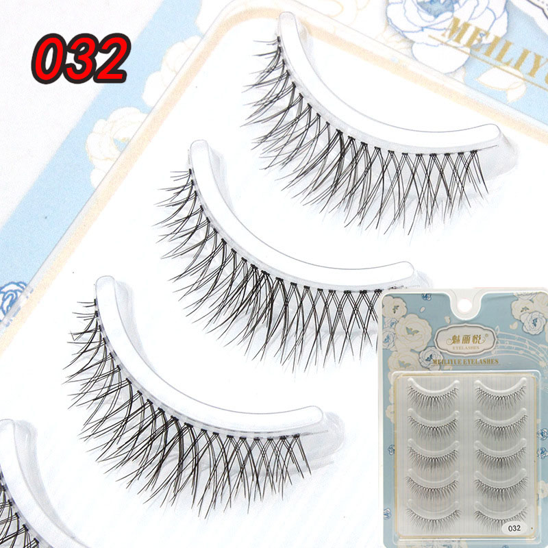 Eyelash Extension Korea Natural - 032 일본 한국 5쌍 인조 속눈썹