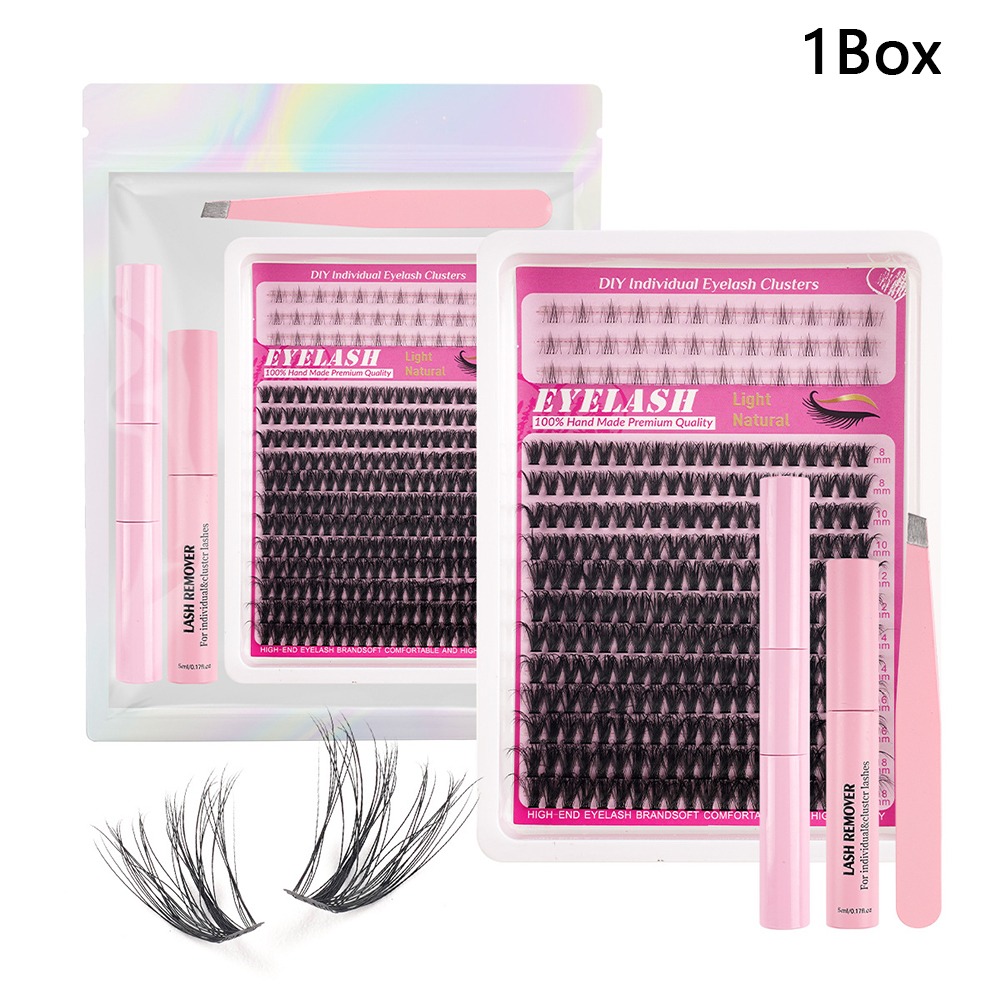 Eyelash Extension Natural Look - 8-18mm 길이의 자연스러운 속눈썹, 가벼운 스타일