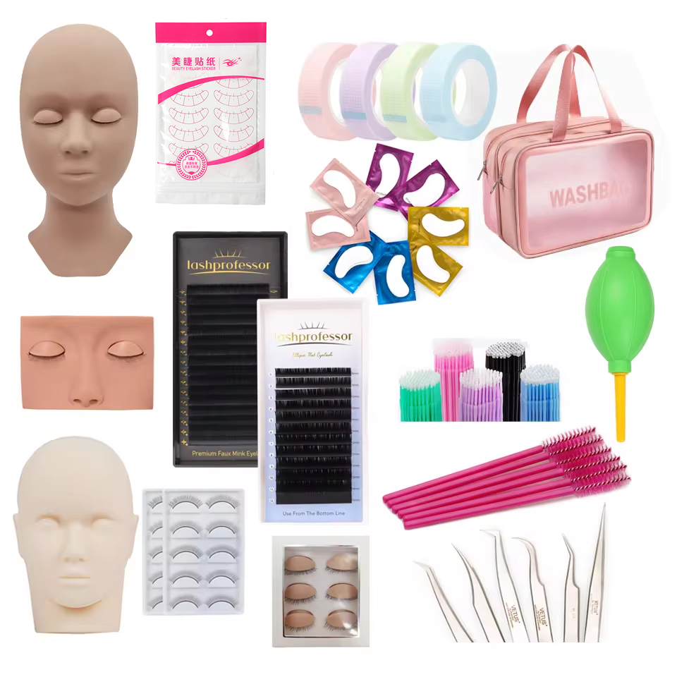 Eyelash Extension Natural Classic - 속눈썹 연장 세트 마네킹 헤드 래쉬
