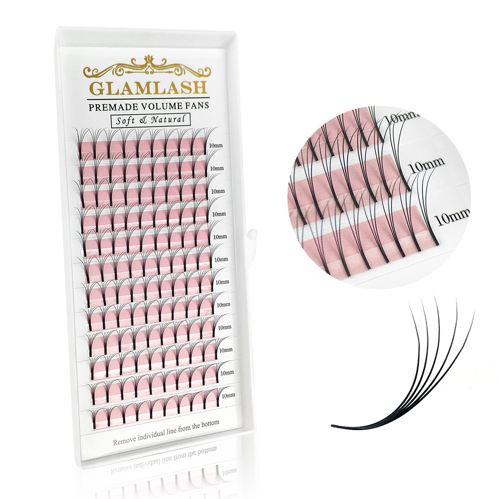 GLAMLASH 2D-6D 미리 만들어진 볼륨 팬 긴  - Eyelash Extension Korea Natural 리뷰 및 가격