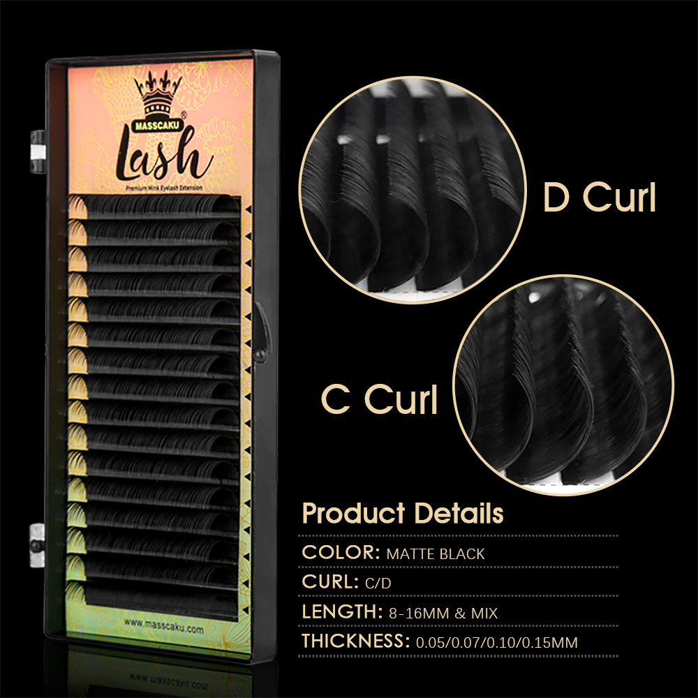 MASSAKU C D 컬 클래식 정사이즈 속눈썹, 방수 - Eyelash Extension Natural Classic 리뷰 및 가격